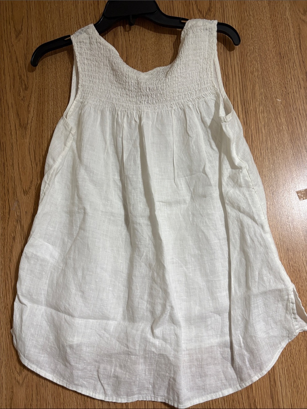 Cynthia Rowley White Linen V-Neck Sleeveless Tank - Picture 5 of 7